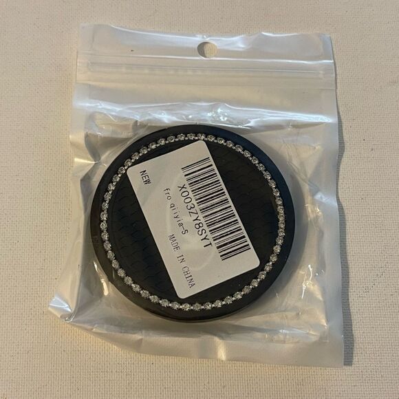 Kia cup Coasters in black and white with bling set of 2 NWT - Picture 6 of 6